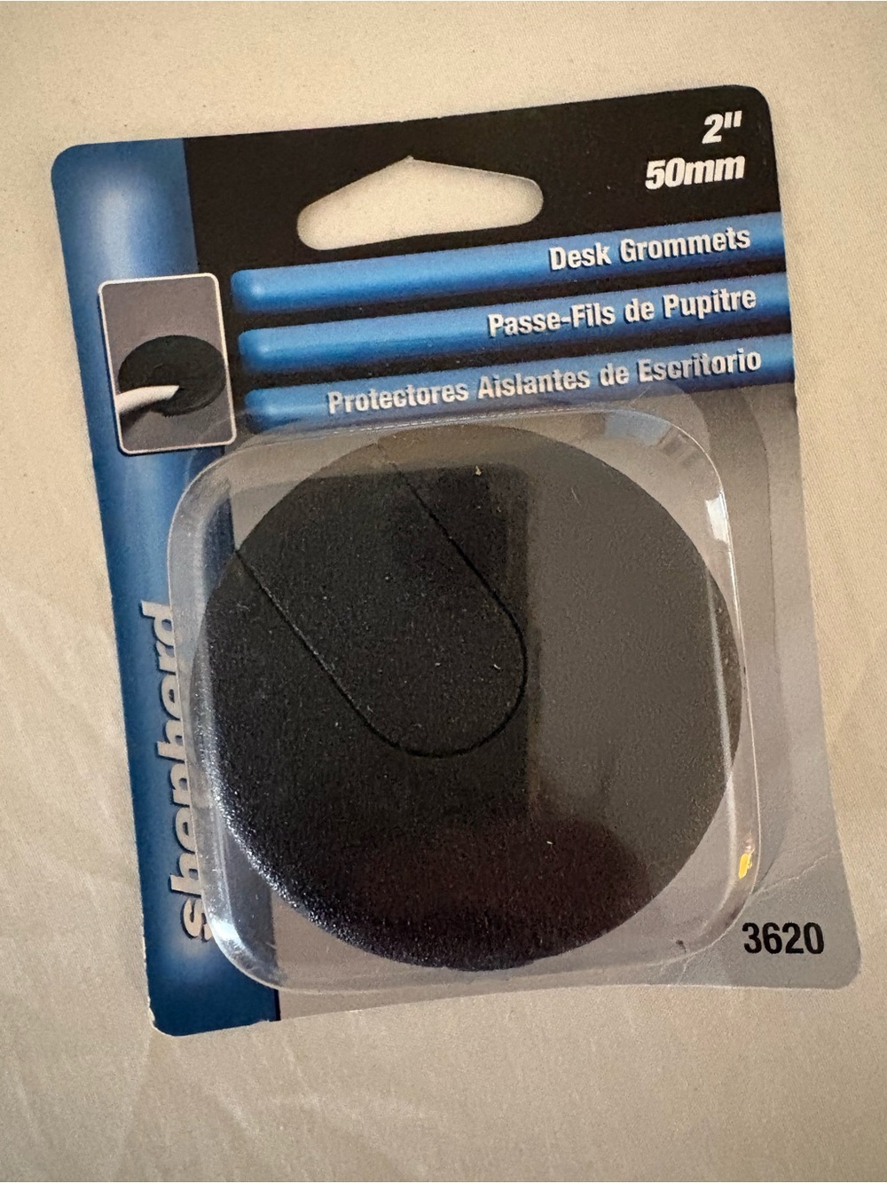 Black Desk Grommets - 2" (50mm)